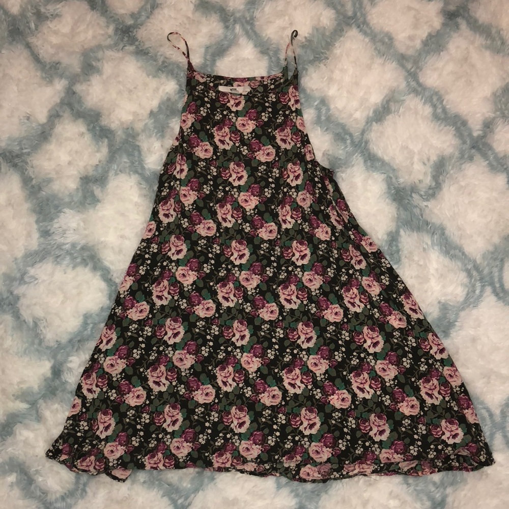 High neck floral dress